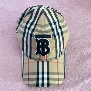 Burberry Tan and Black Plaid Hat